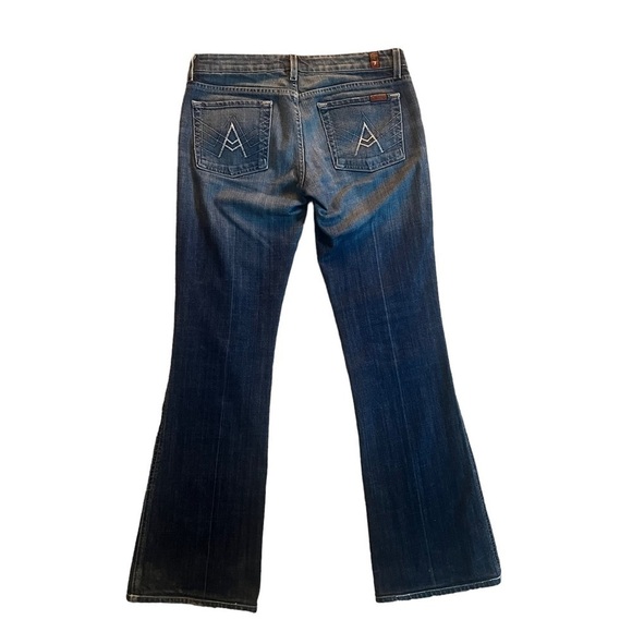 7FAM Seven For Mankind Flare Medium Wash “A Pocket” Jeans Size 28 - Picture 1 of 9